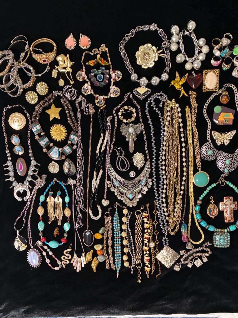 Vintage to modern jewelry 82 pieces all wearable